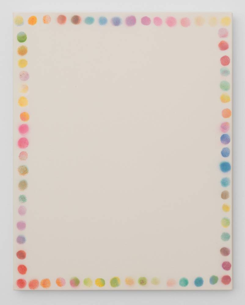 blank canvas with multi colored dots