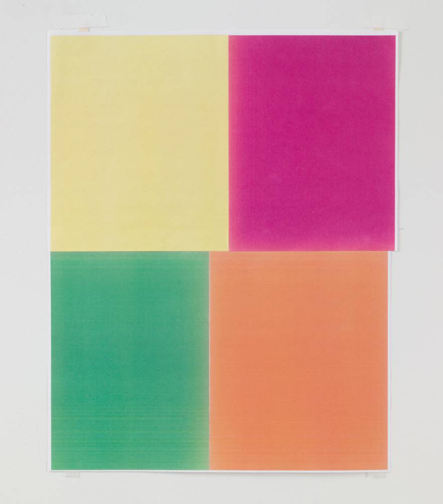 green yellow fuschia and orangish
