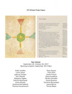 type and images on paper