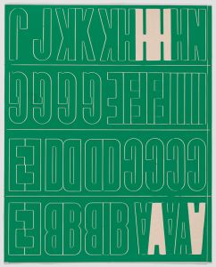 green lettering