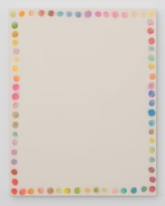 blank canvas with multi colored dots