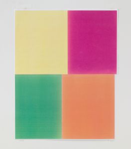 green yellow fuschia and orangish